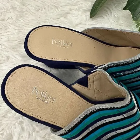 BOTKIER Womens Posie Suede Metallic Slip On Heeled Mules‎ in Ultramarine size 6 - Picture 8 of 10